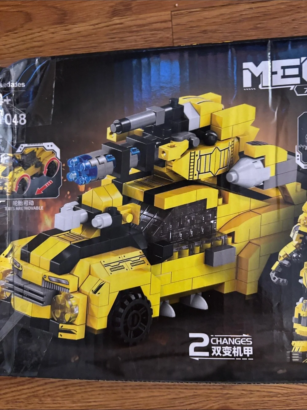 Yellow Transforming Robot & Vehicle Building Set